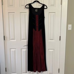 Vintage Red & Black Tank Maxi Dress